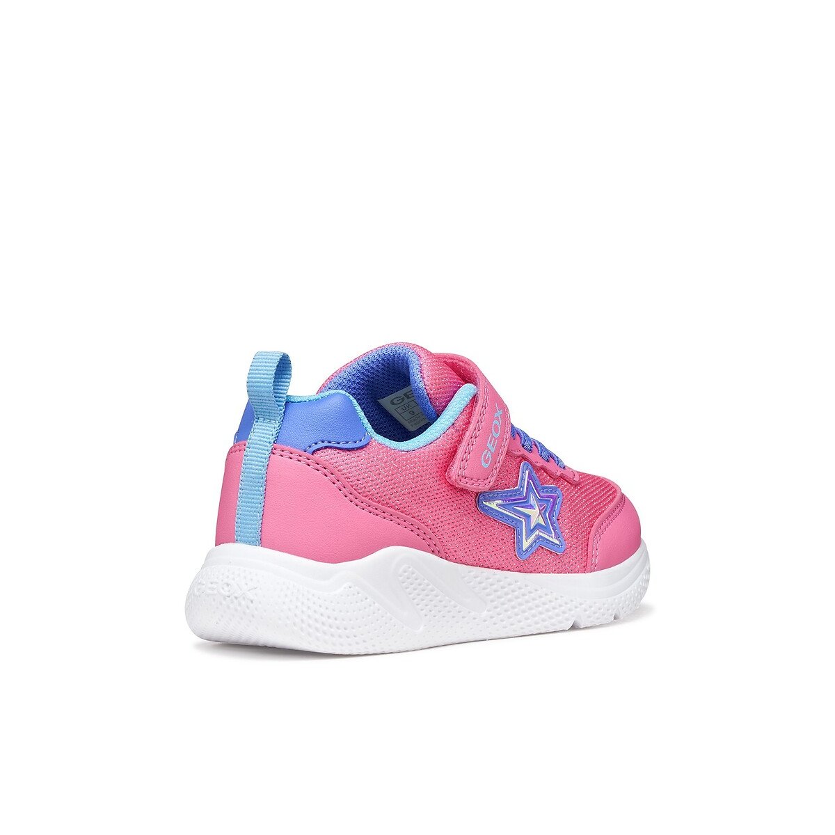 Baskets à lacets élastiqués SPRINTYE rose/bleu, GEOX