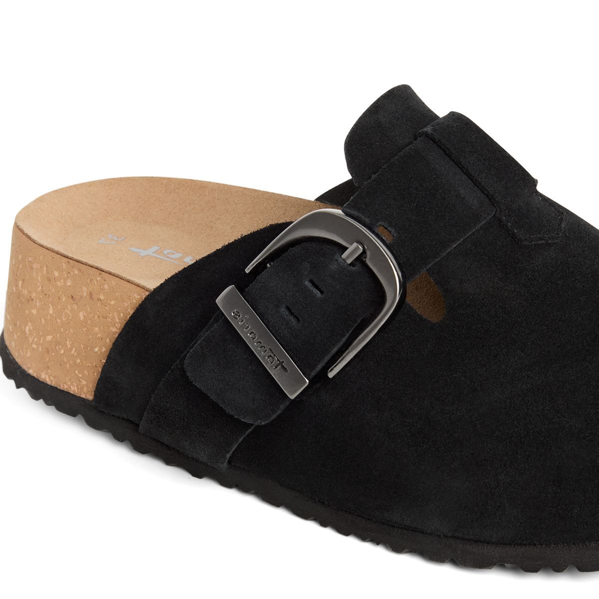 Mule en cuir noir, TAMARIS