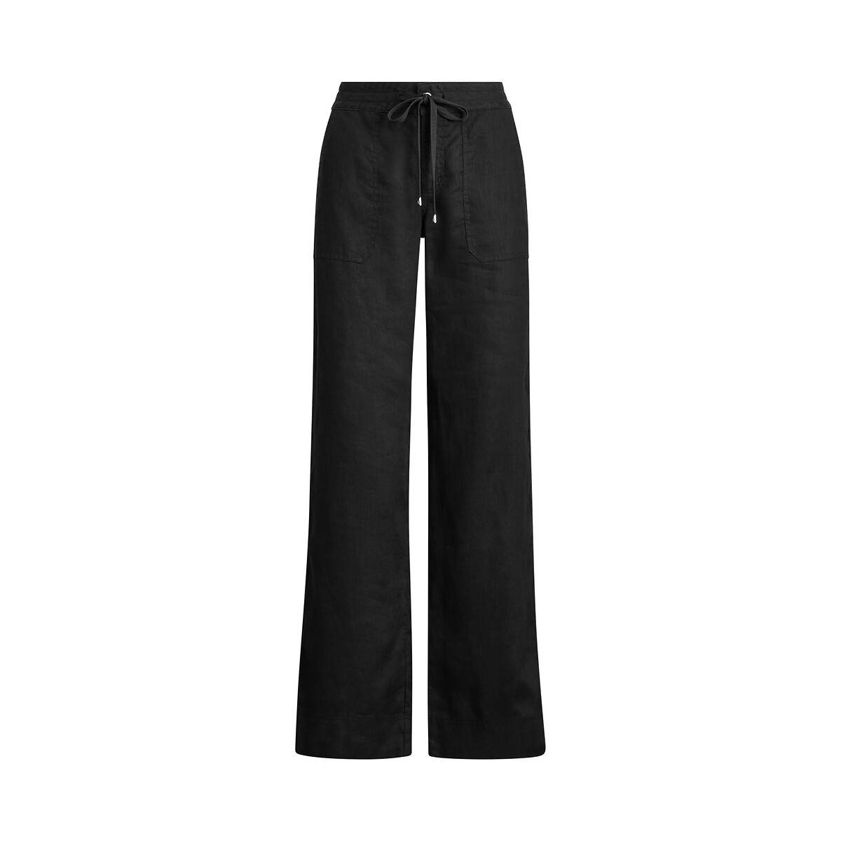 Pantalon large en lin taille élastique JOVONIE noir, LAUREN RALPH LAUREN