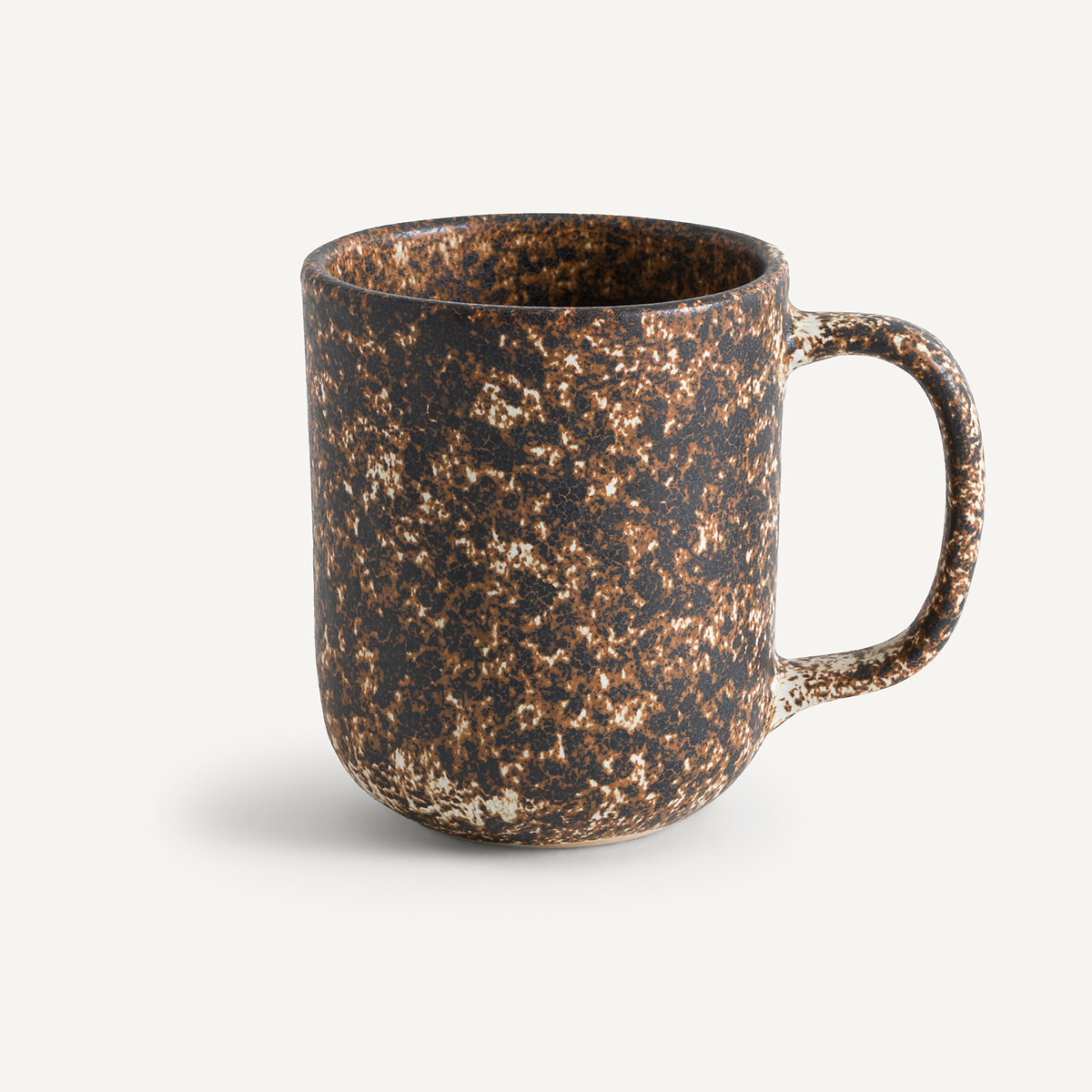 Lot de 2 mugs en grès émaillé mat, Rusty marron/blanc, AM.PM