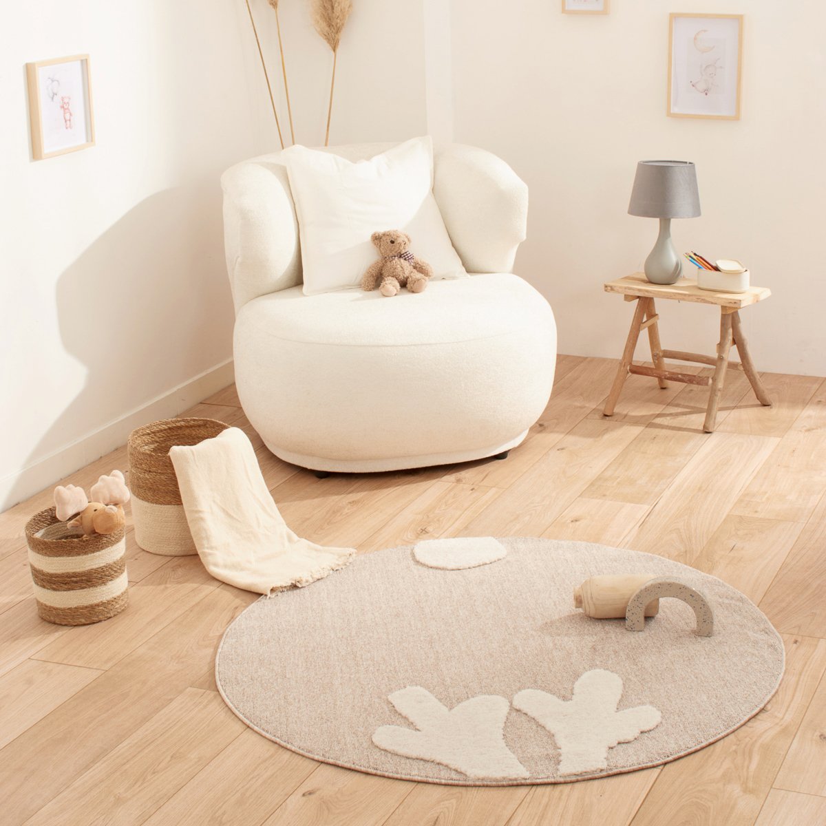 Tapis enfant BAMBI beige renne, NAZAR RUGS