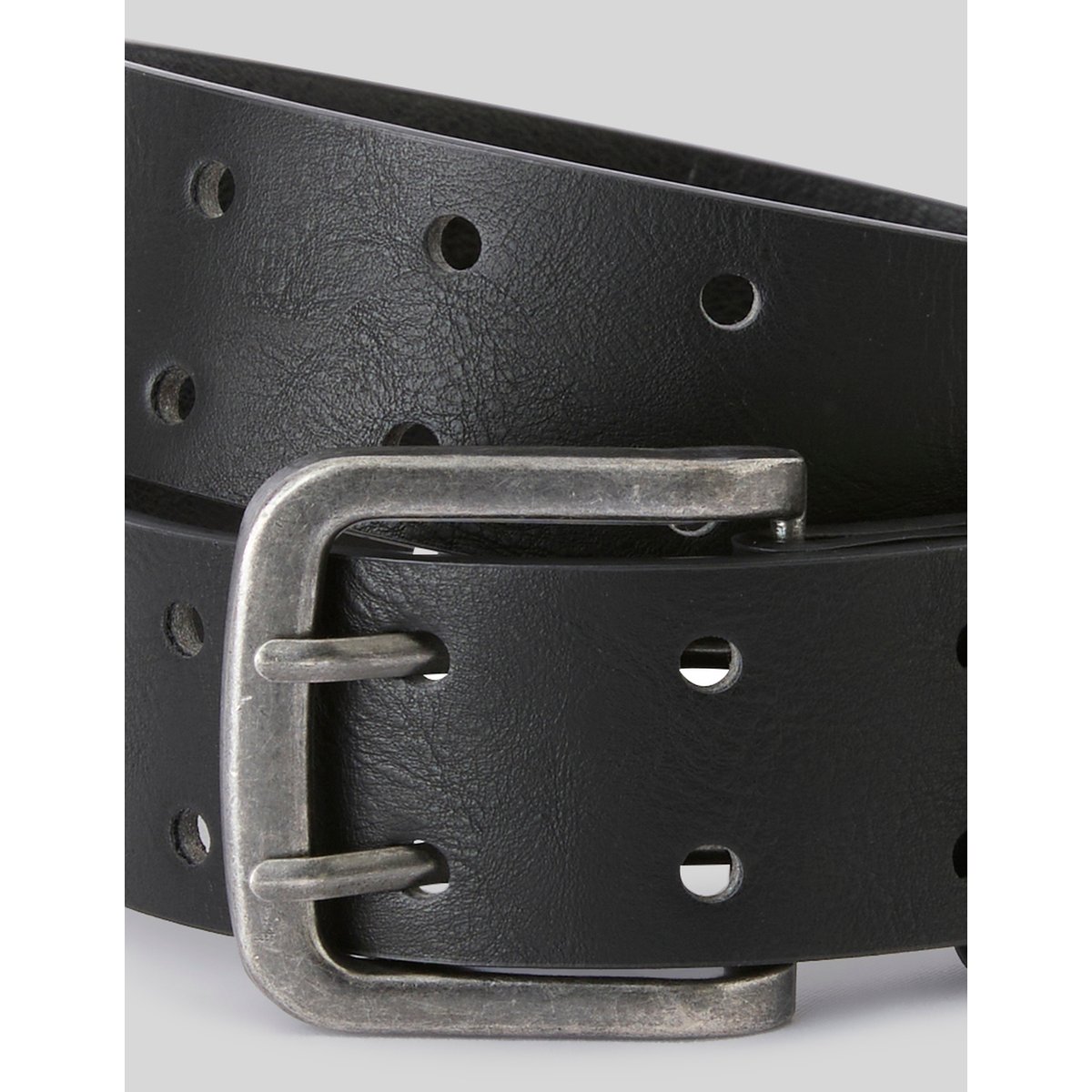 Ceinture à double ardillon noir, BZB