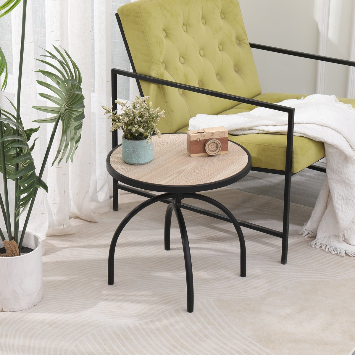 Table d'appoint, métal, YOKI marron, NORDLYS