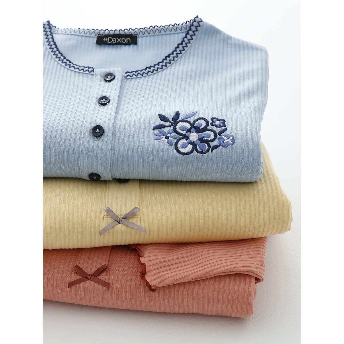 Chemise de nuit longue coton bleu, DAXON