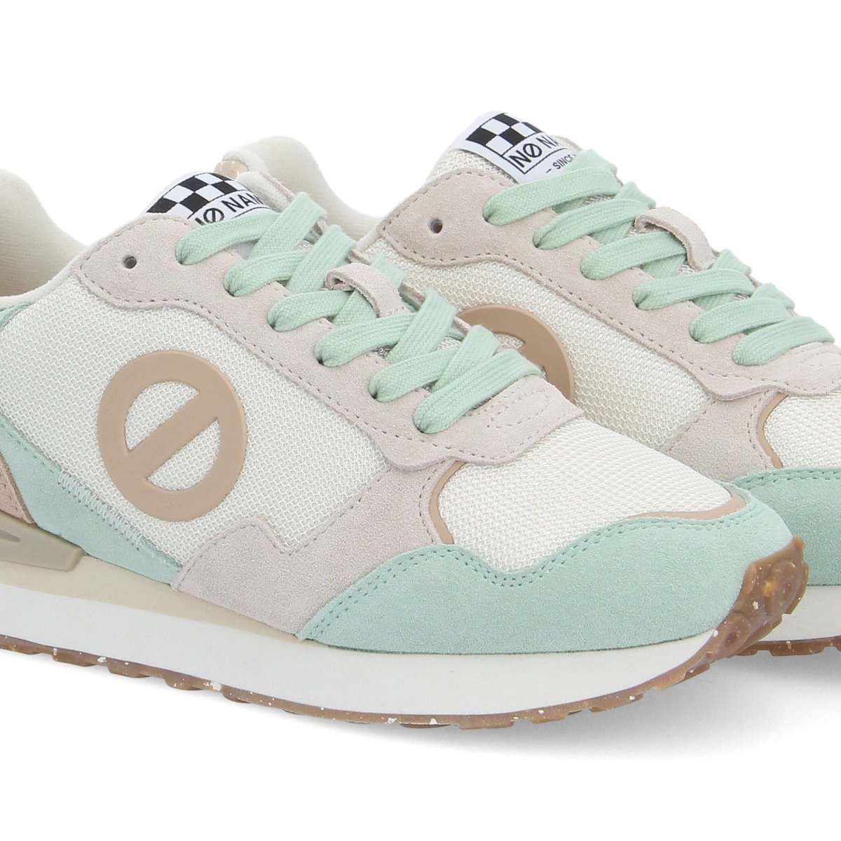 TOVA RUNNER -  BLANC CASSE/BEIGE/VERT ["blanc cassé","beige","vert"], NO NAME