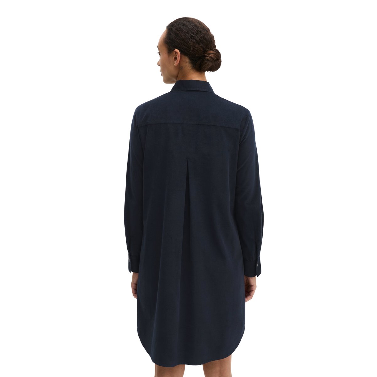 Robe chemisier large en qualité velours côtelé bleu, MARC O'POLO