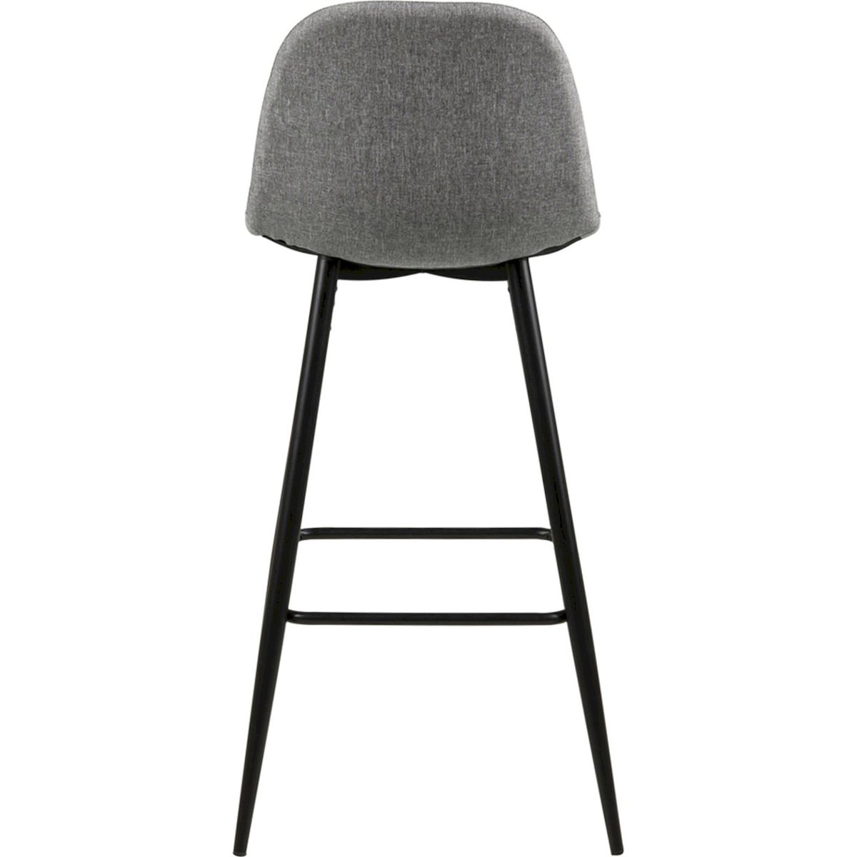 Tabouret de bar rembourré tressé ZAKOMO gris clair tressé et noir, RECOLLECTION