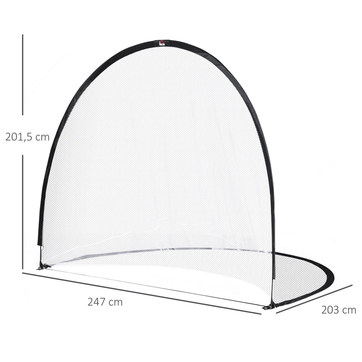 Filet de football Tissu Oxford Noir noir, HOMCOM