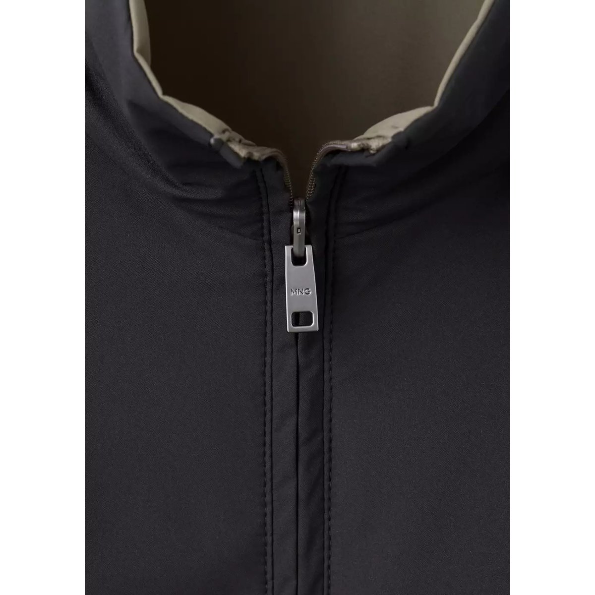 Reversible quilted water-repellent reversible jacket noir, MANGO MAN