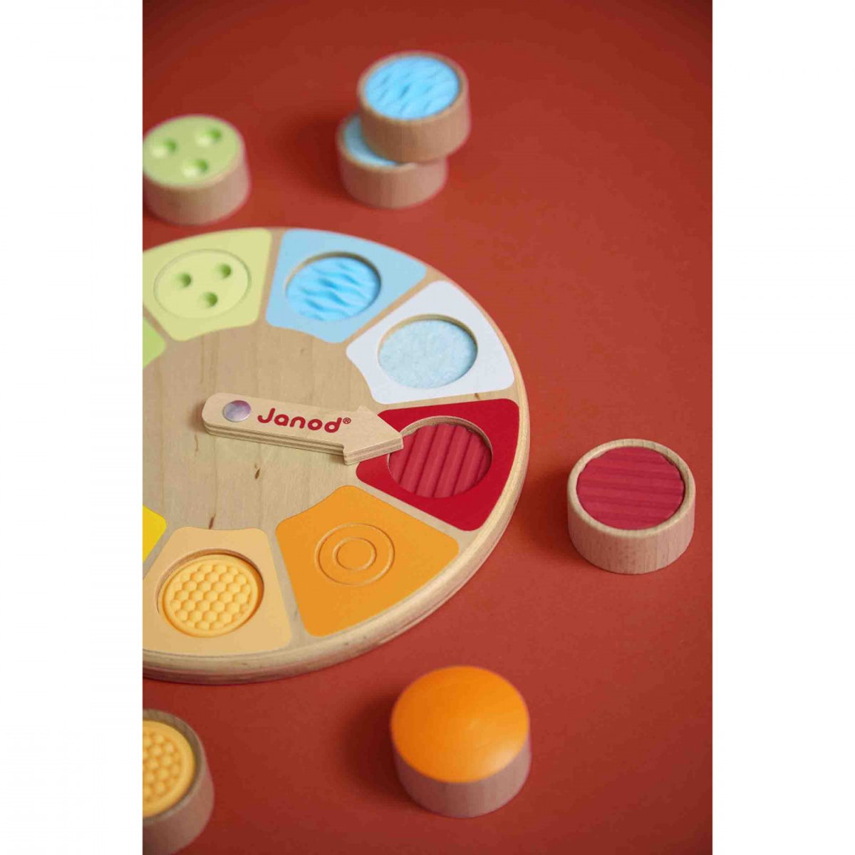 Jeu De Reconnaissance Tactile En Bois couleur unique, JANOD