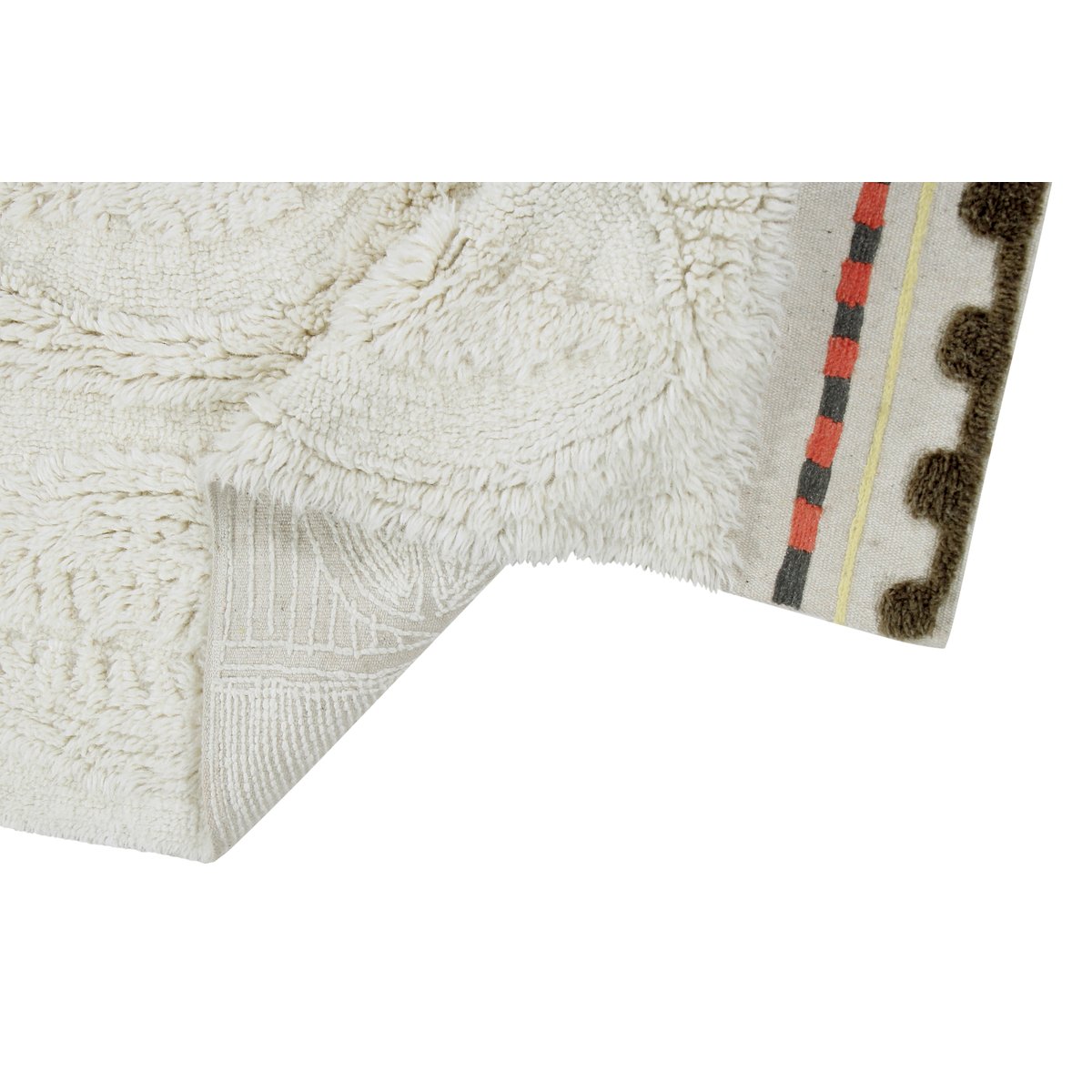 Tapis à laine Rectangulaire BAHARI blanc, LORENA CANALS