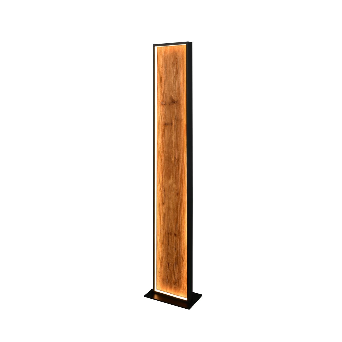Lampadaire design en bois scandinave, KALEA marron, TRIO