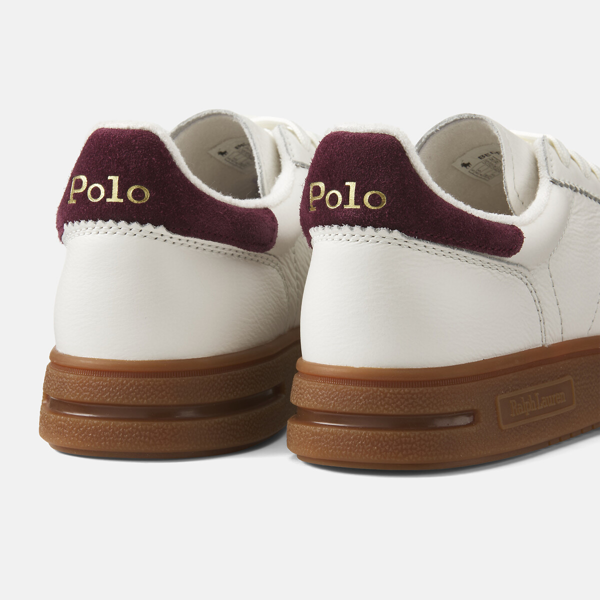 Scarpe da ginnastica Bedford in pelle PP bianco/bordeaux , POLO RALPH LAUREN