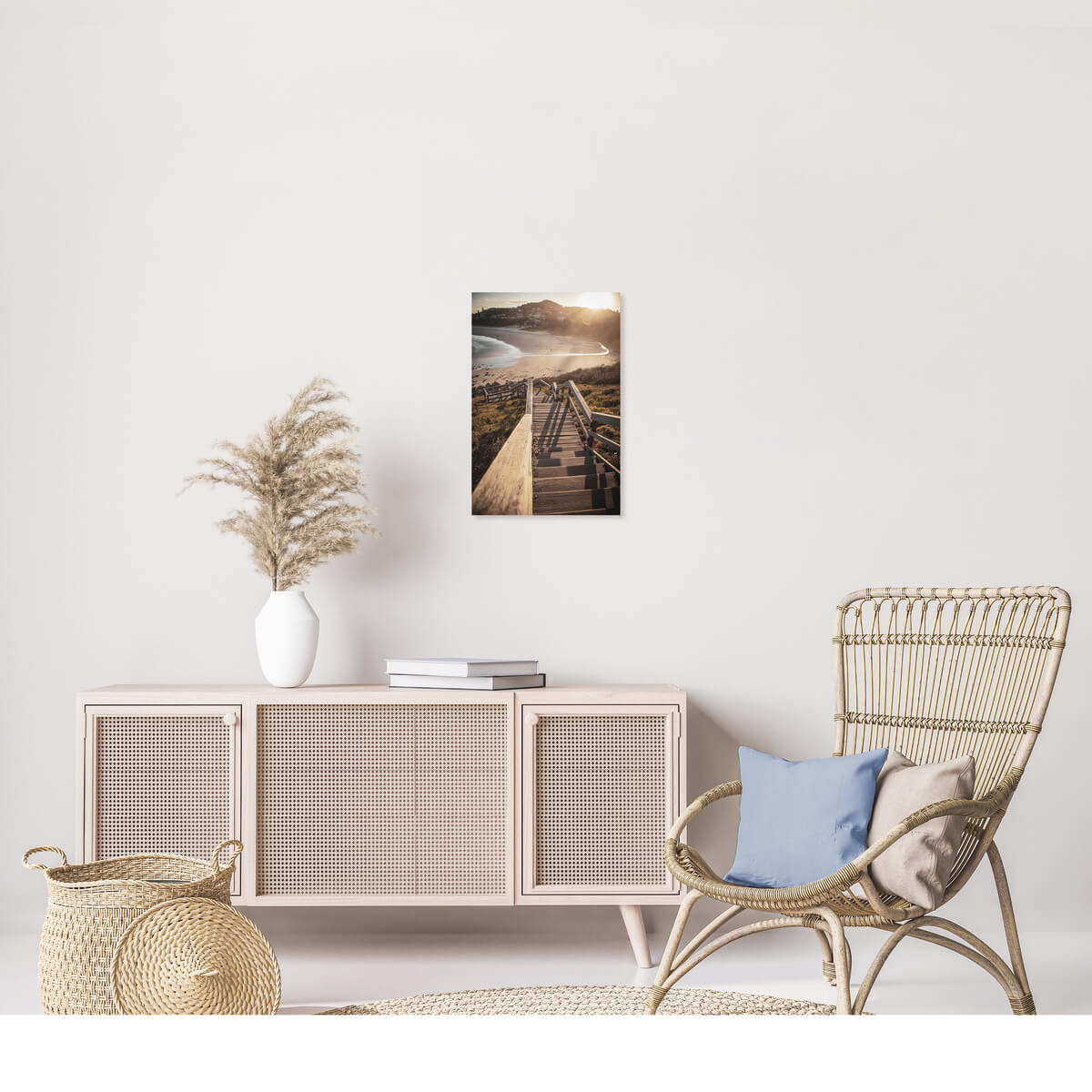 Tableau Mural Escalier Pour La Plage PLAGE tableaux sur toile-marron, CEANOTHE