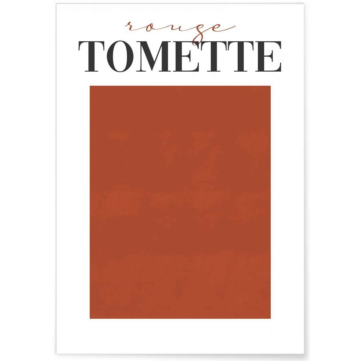 Affiche Rouge Tomette blanc, L'AFFICHERIE
