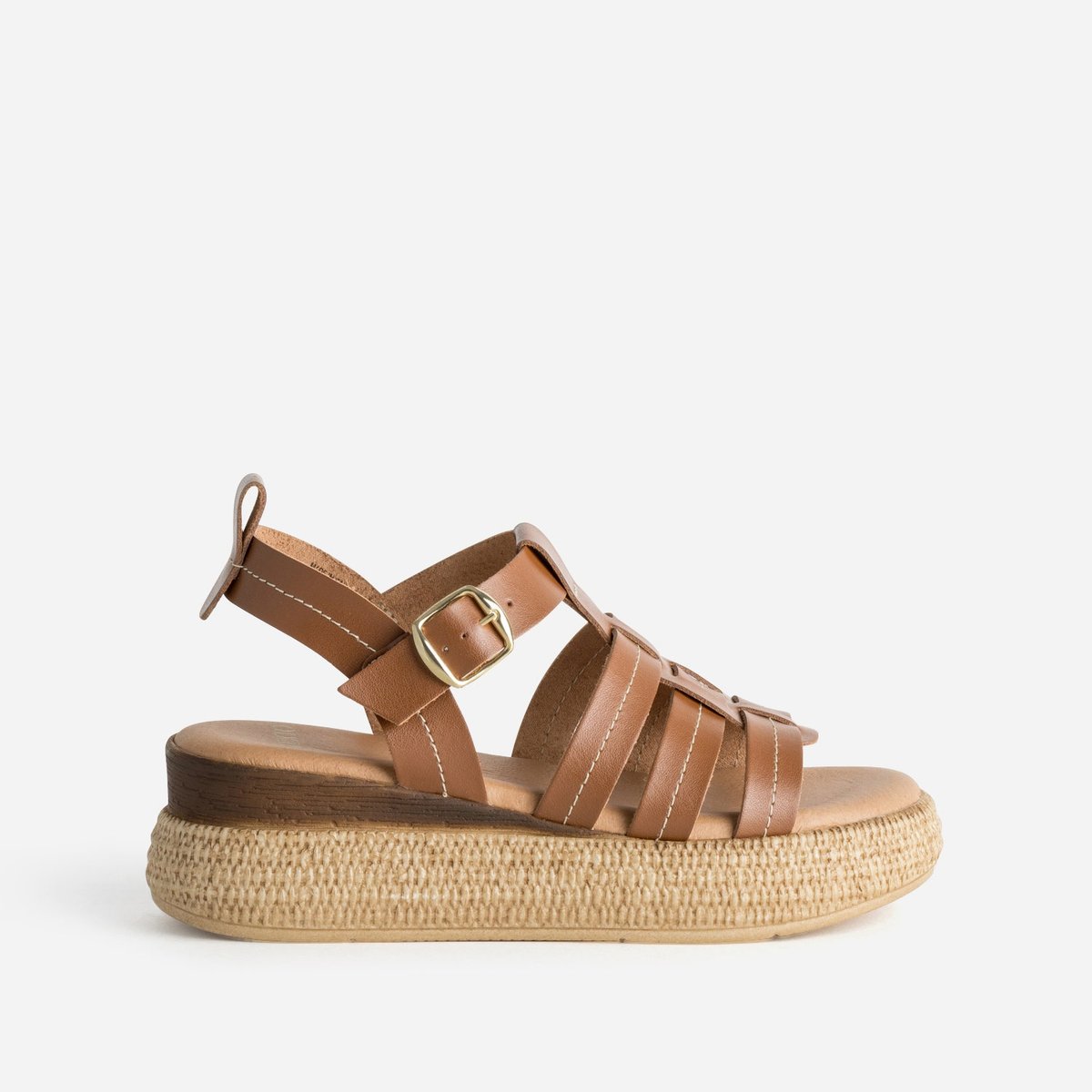 Sandale À Talon en cuir TEHILA camel, TEXTO