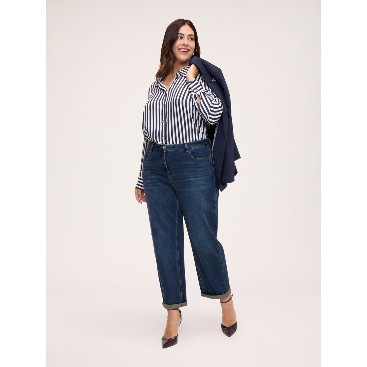 Chemise rayée bleu, FIORELLA RUBINO