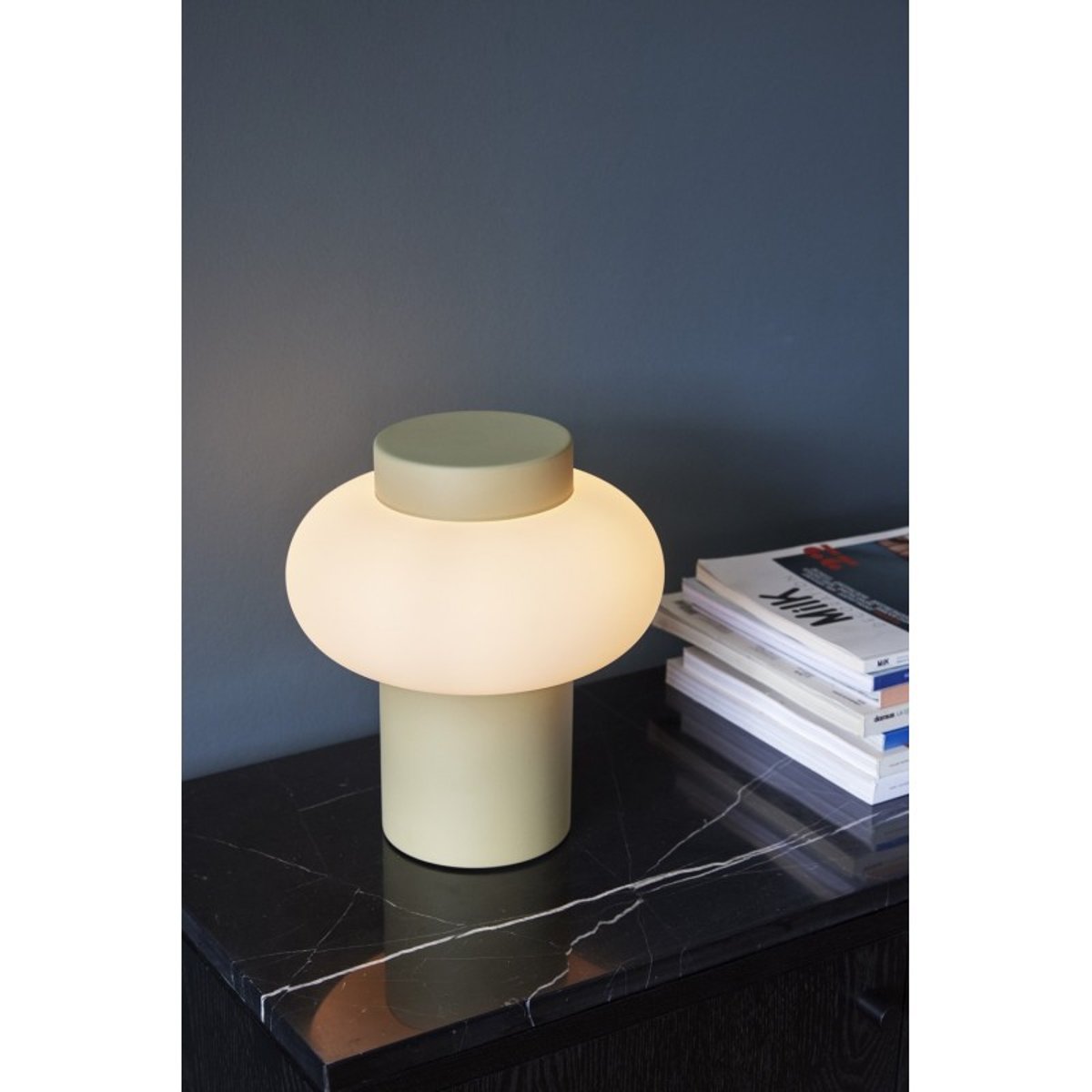 Lampe de table design métal Hüsch Camp beige, HUBSCH
