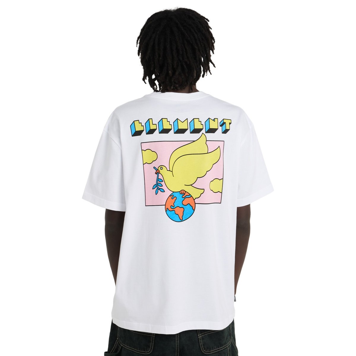 T-Shirt à manches courtes WORLD PEACE blanc optic white, ELEMENT