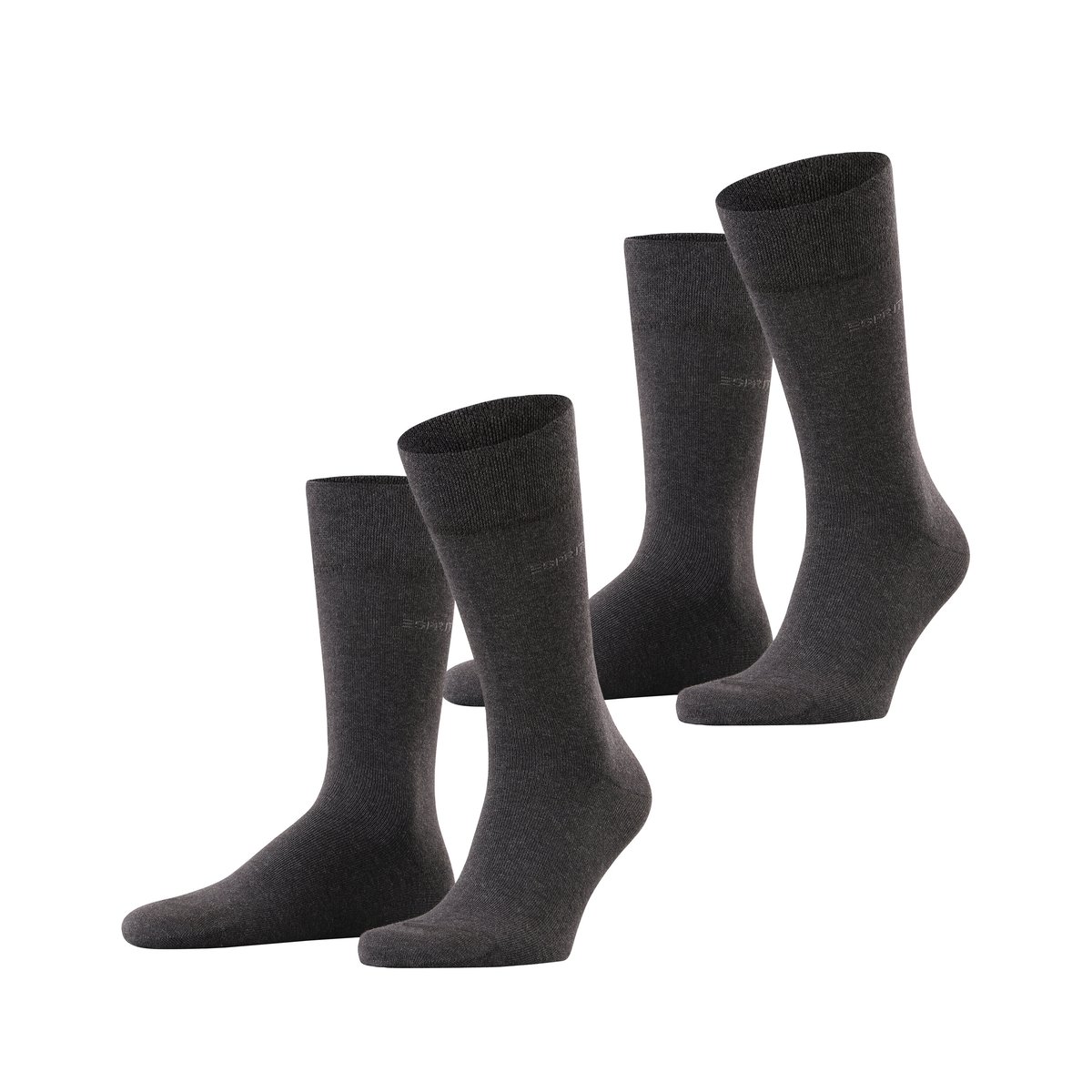 Chaussettes Non Comprimantes Basic Easy , Lot De 2 anthracite, ESPRIT