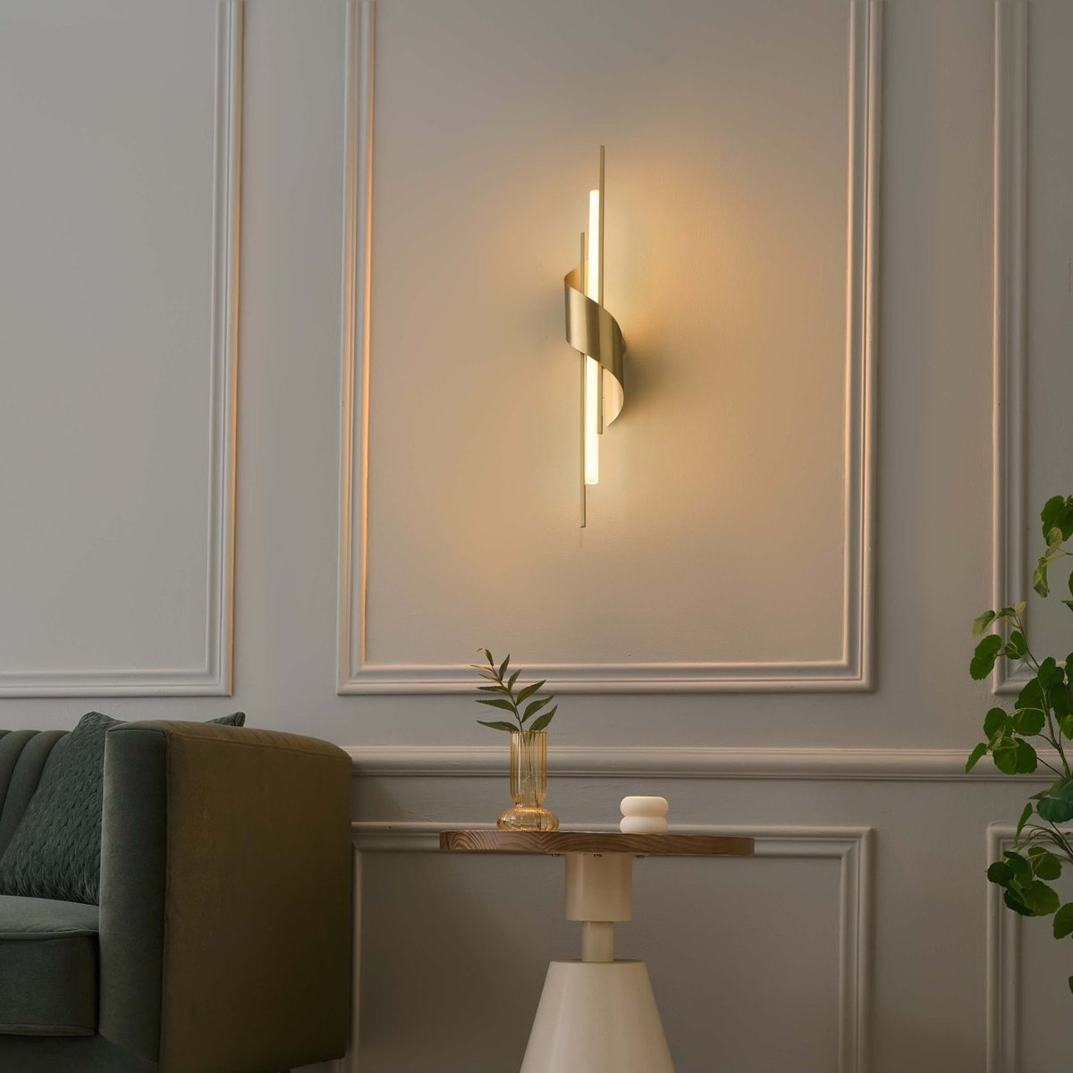 Applique LED dorée longiligne - ZÉNAÏA doré, KOSILUM