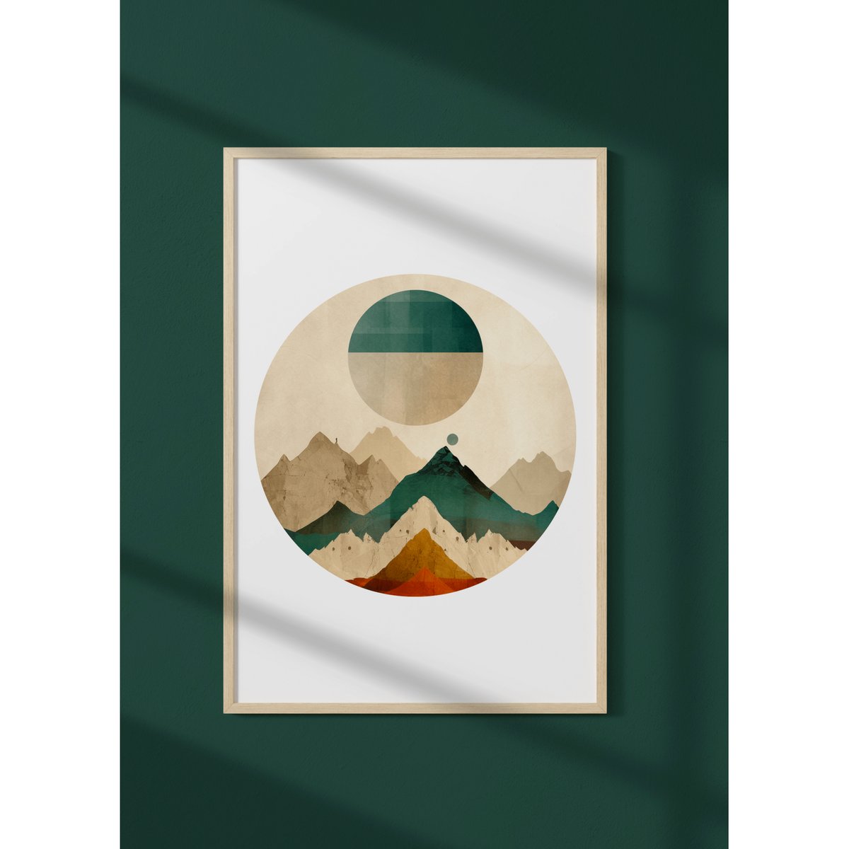 Affiche Abstract Lune 1 blanc, L'AFFICHERIE