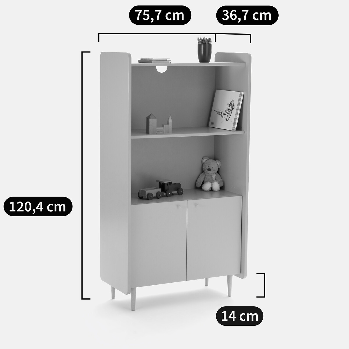 Scaffale per bambino Zag bianco, LA REDOUTE INTERIEURS