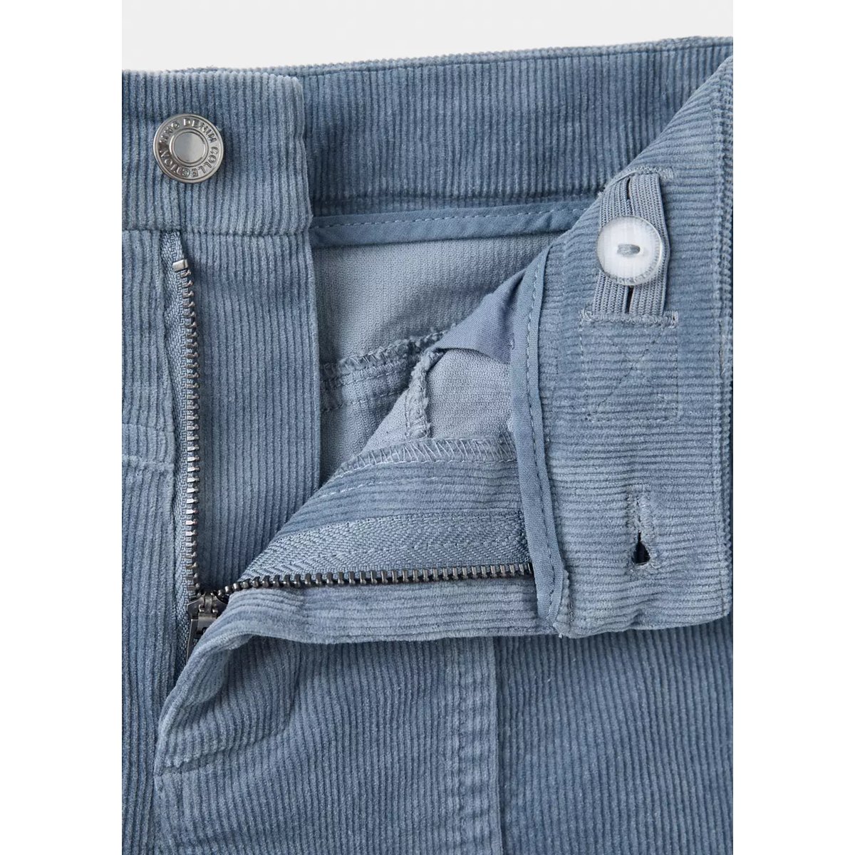 Pantalon velours côtelé à coutures bleu, MANGO KIDS
