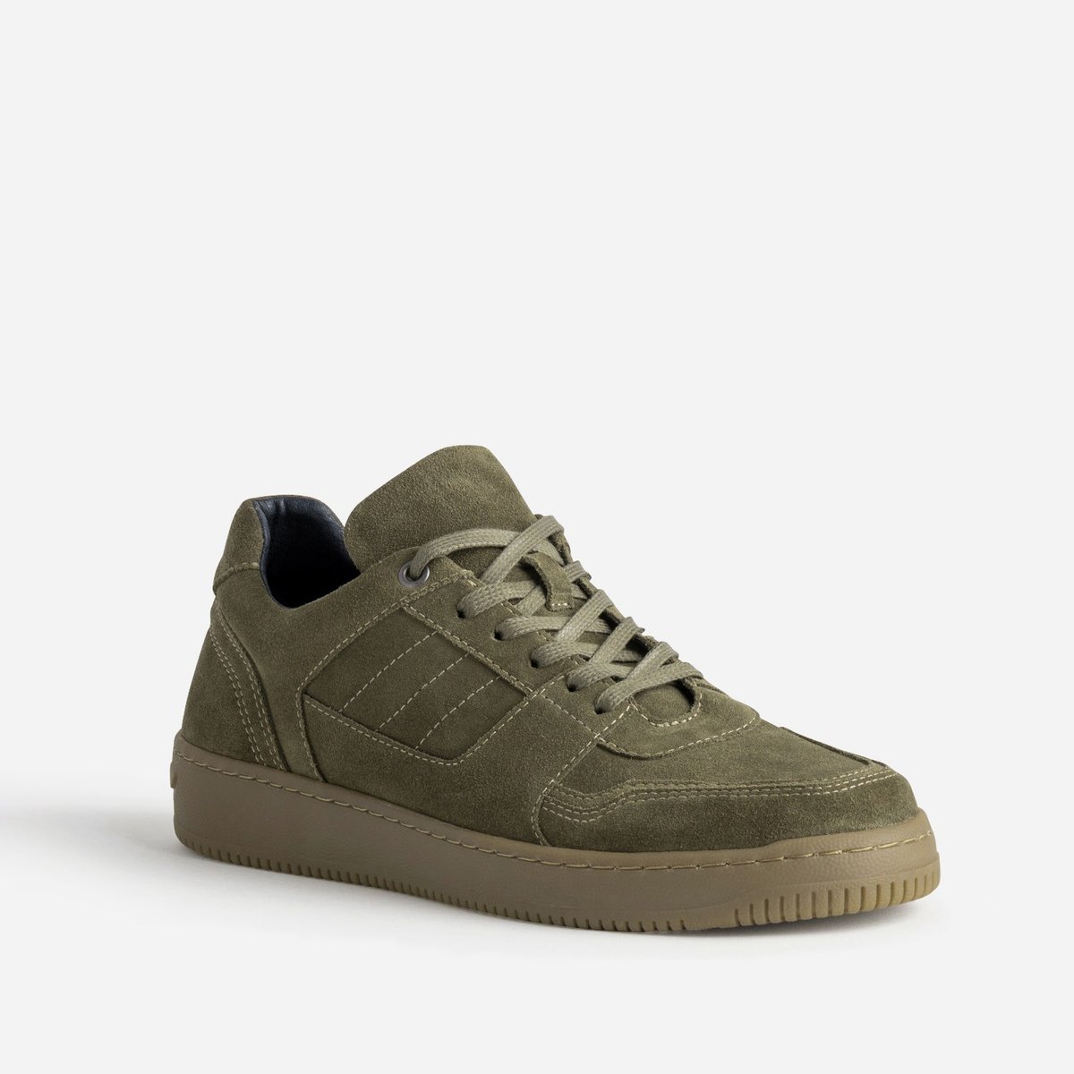 Basket en cuir PERVIE kaki, ERAM