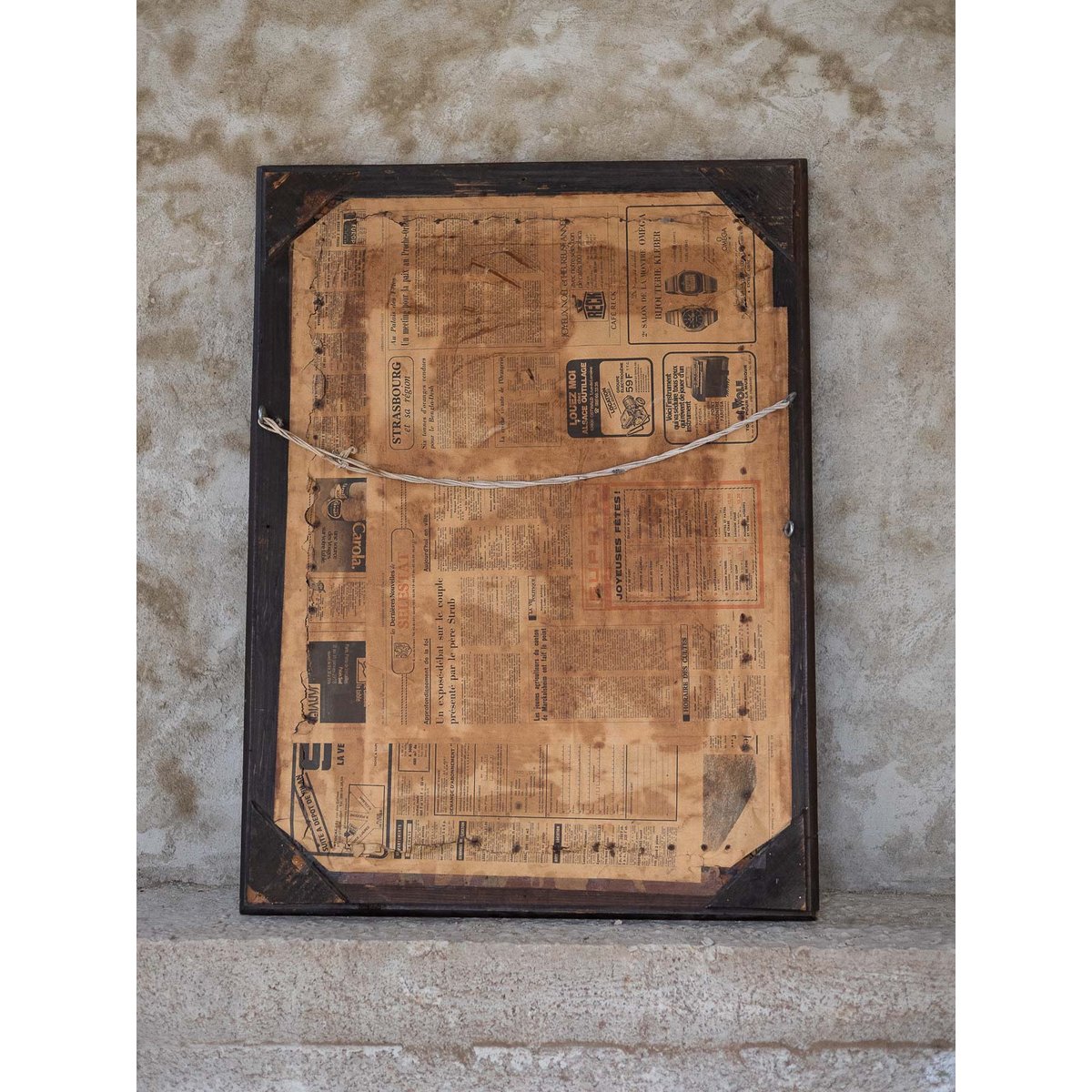 Miroir rectangulaire en bois Georges N°1478 - Bon état bois foncé, DEBONGOUT