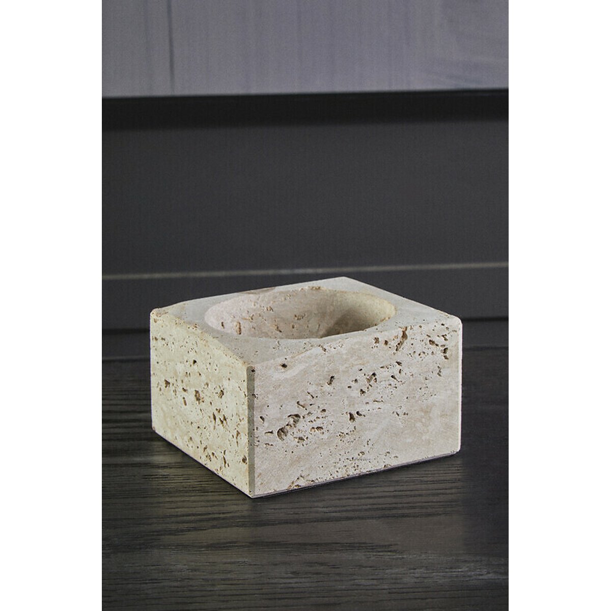 Travertine Square Decorative Bowl natural, FIFTY FIVE SOUTH