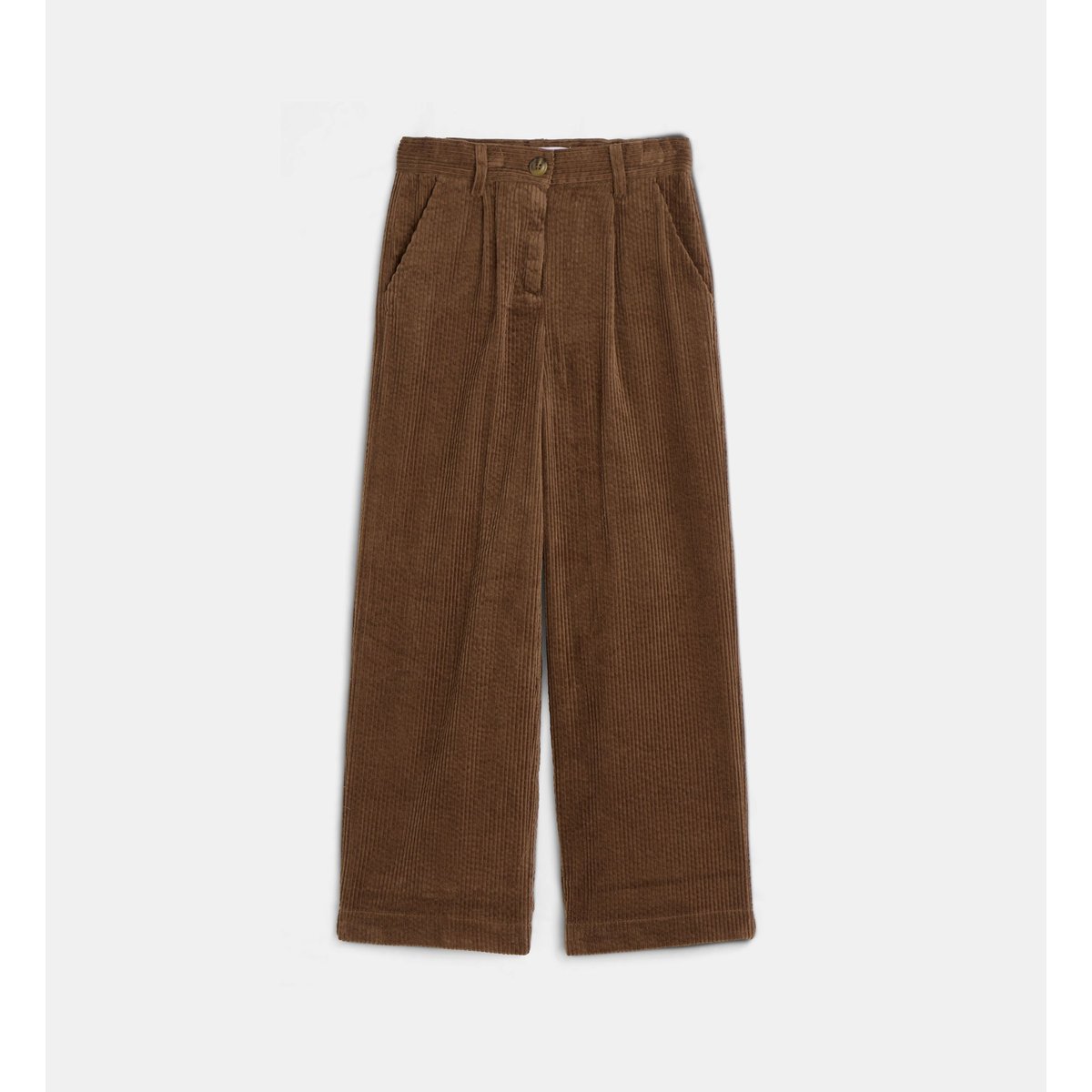 Pantalon tagenes velours milleraies coton bio marron, CADET ROUSSELLE