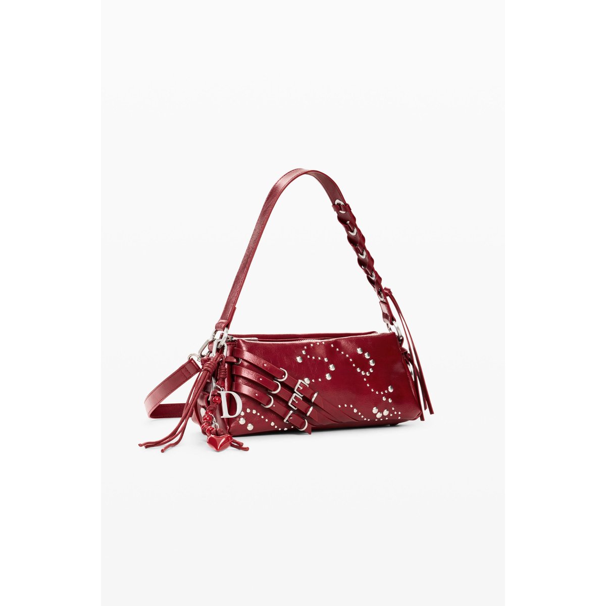 Petit sac effet cuir rouge, DESIGUAL