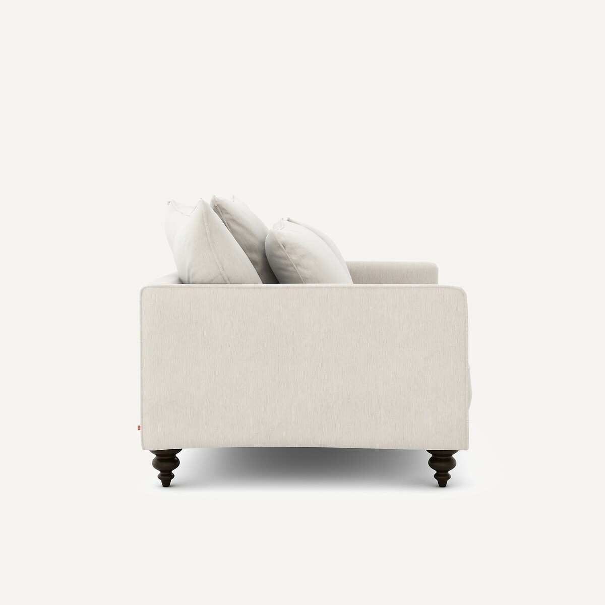 Canapé 2 places compact velours chenille, Lazare blanc, AM.PM