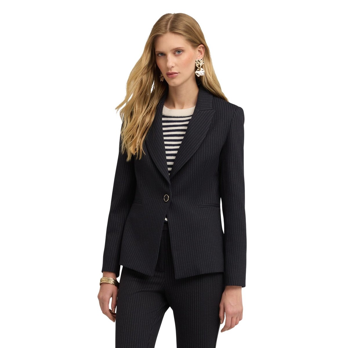 Blazer à rayures bleu, MOTIVI