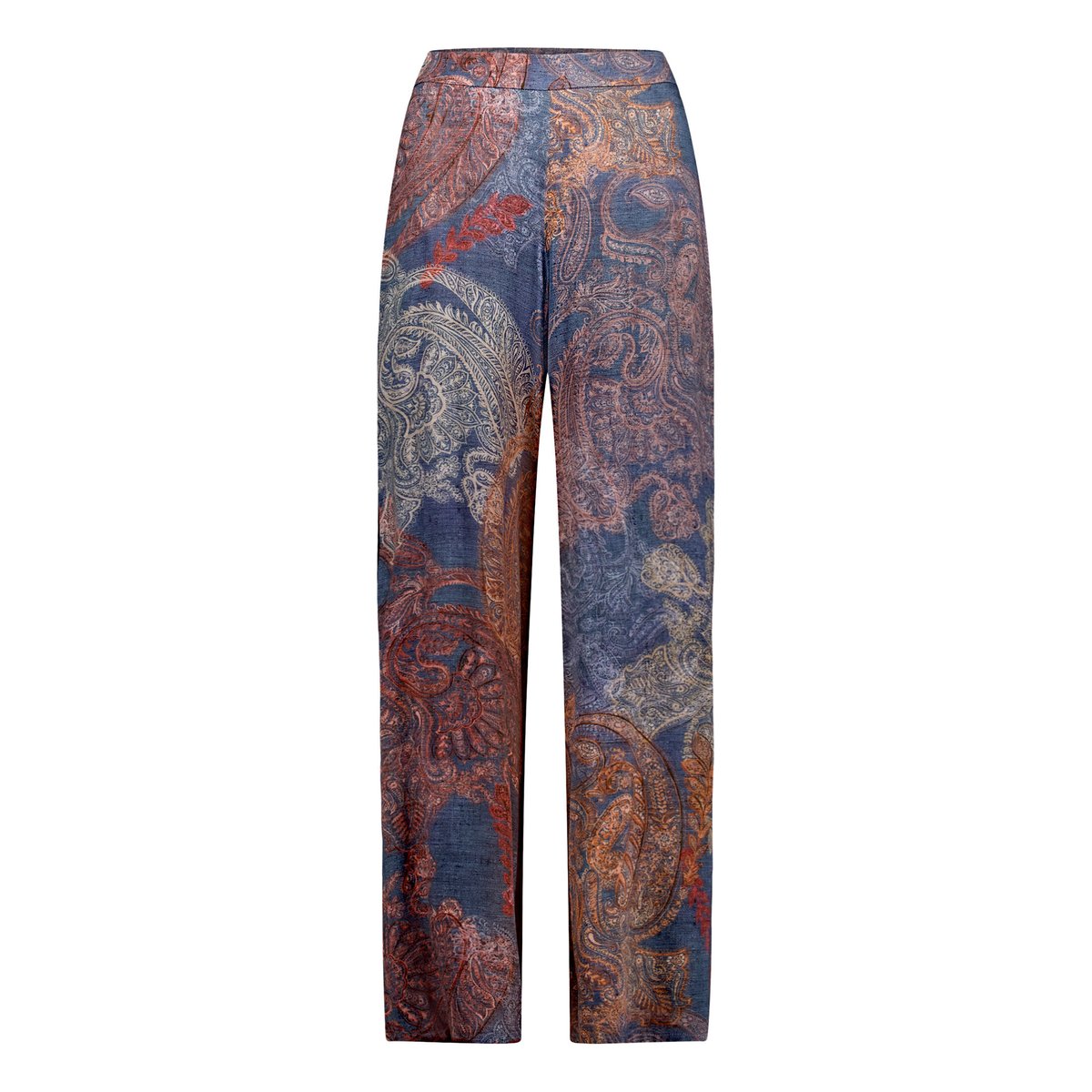 Pantalon Marlene à taille élastique bleu/rouge, BETTY BARCLAY