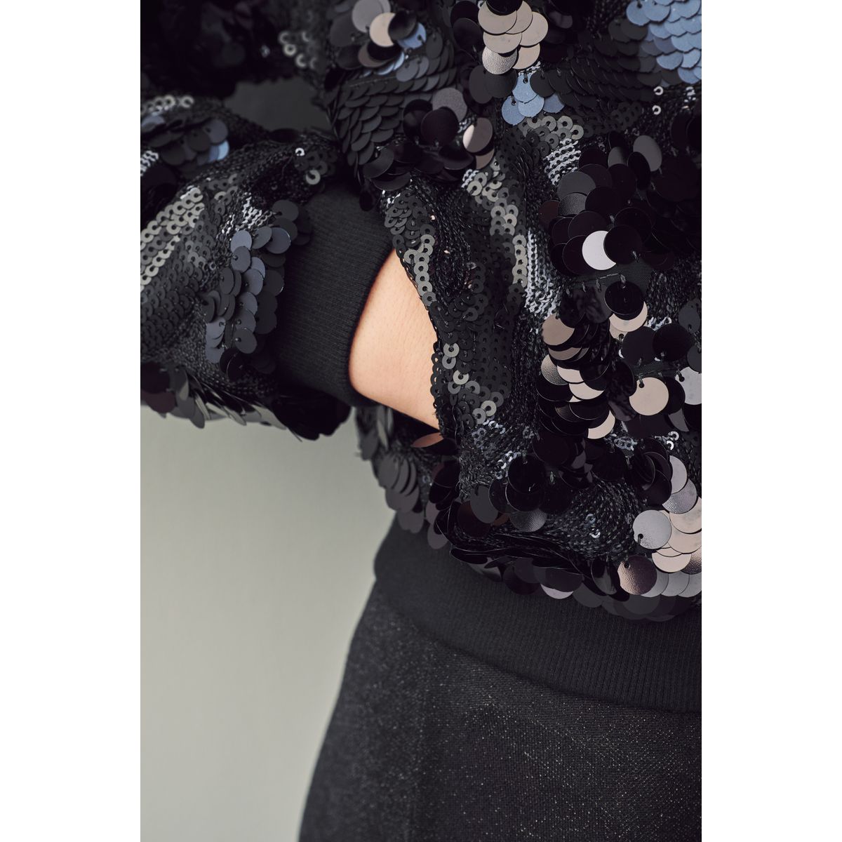 Blouson bombardier à sequins bleu foncé, NEXT