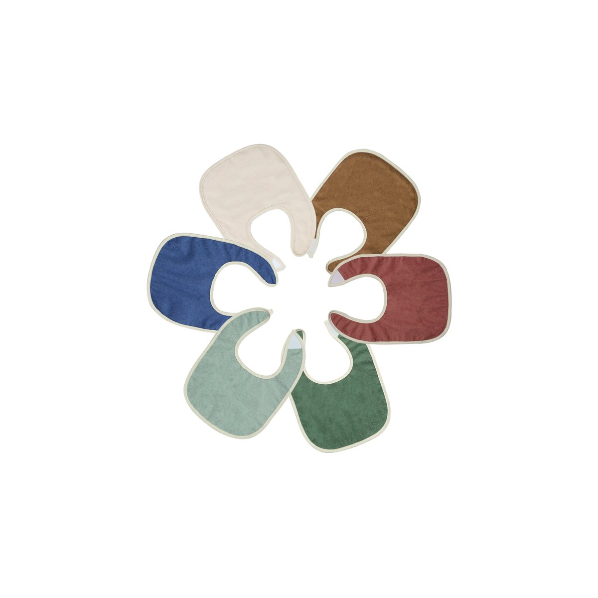 lot de 6 bavoirs bébé multicolor, TROIS KILOS SEPT