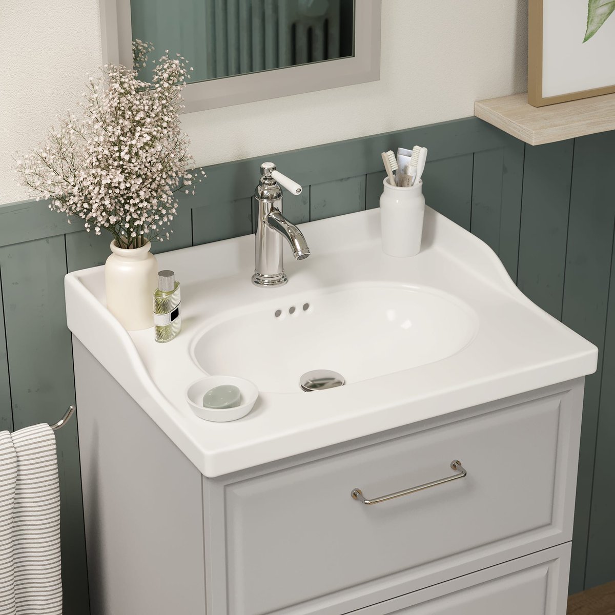 Meuble sous vasque, CHARM gris, SENSEA
