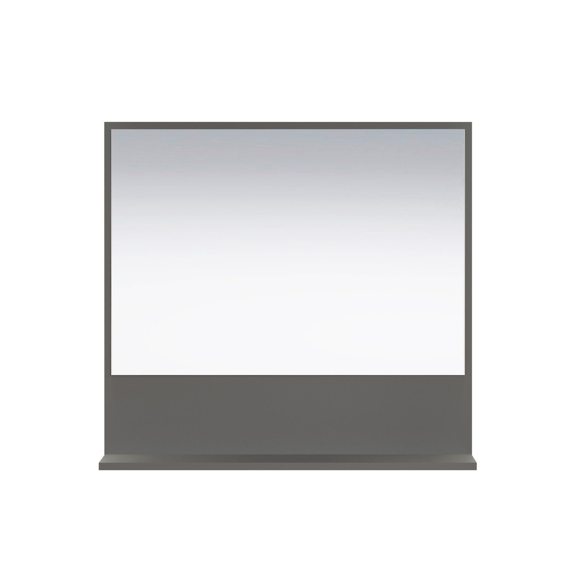 Miroir mural avec 1 tablette L80 cm - PUREBLISS gris anthracite, CALICOSY
