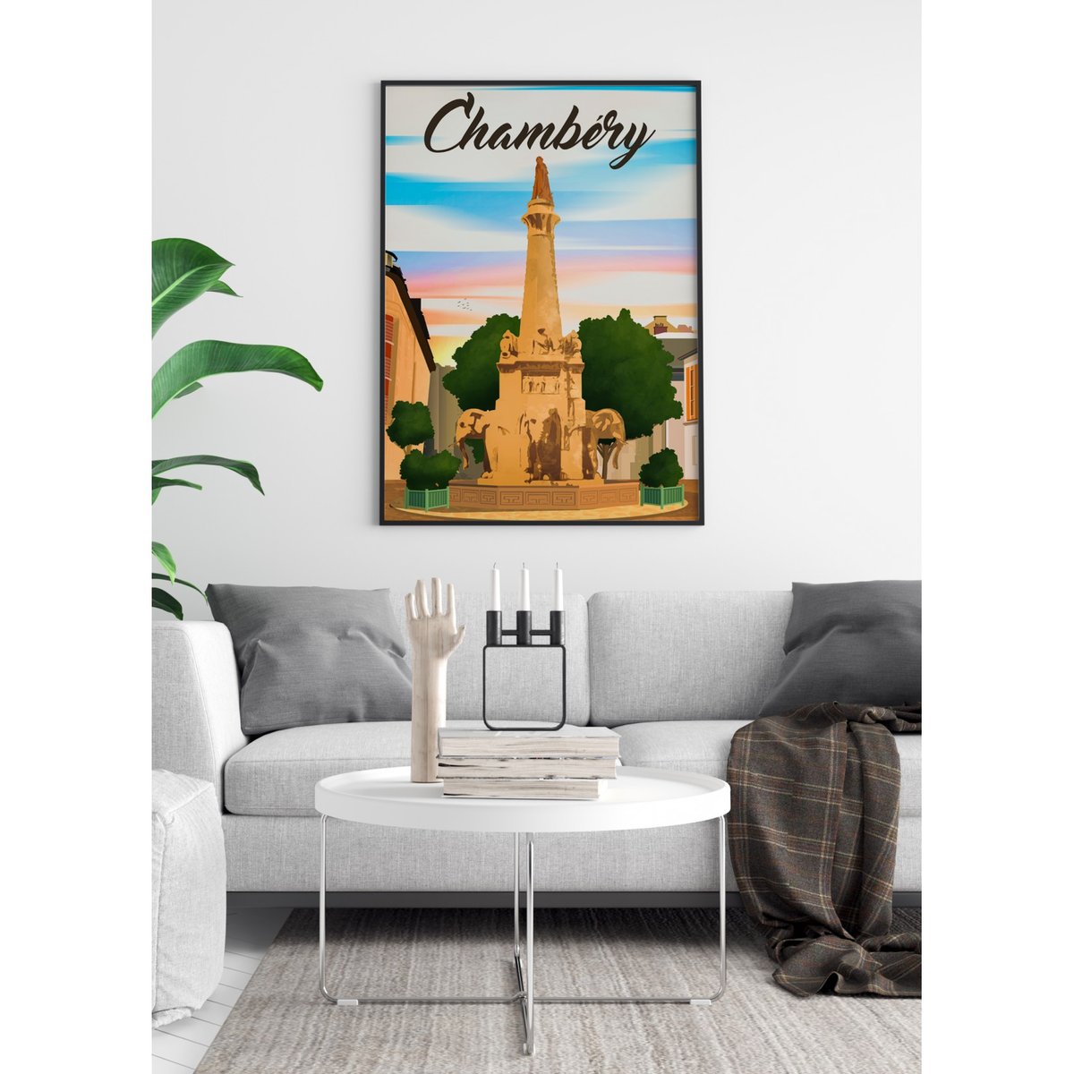 Affiche ville Chambéry blanc, L'AFFICHERIE