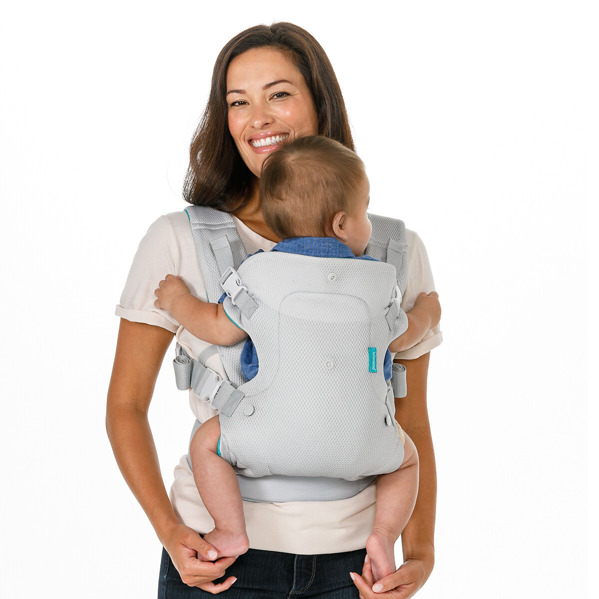 Porte bébé flip 4 en 1 light and airy gris/bleu, INFANTINO