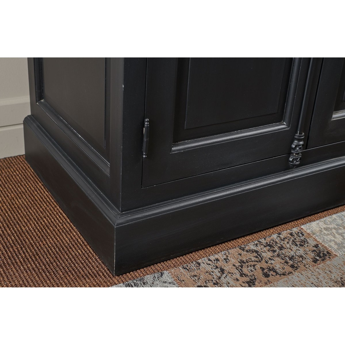 Buffet vaisselier en bois noir 2 portes vitrées - DALILA noir, HELLIN, DEPUIS 1862