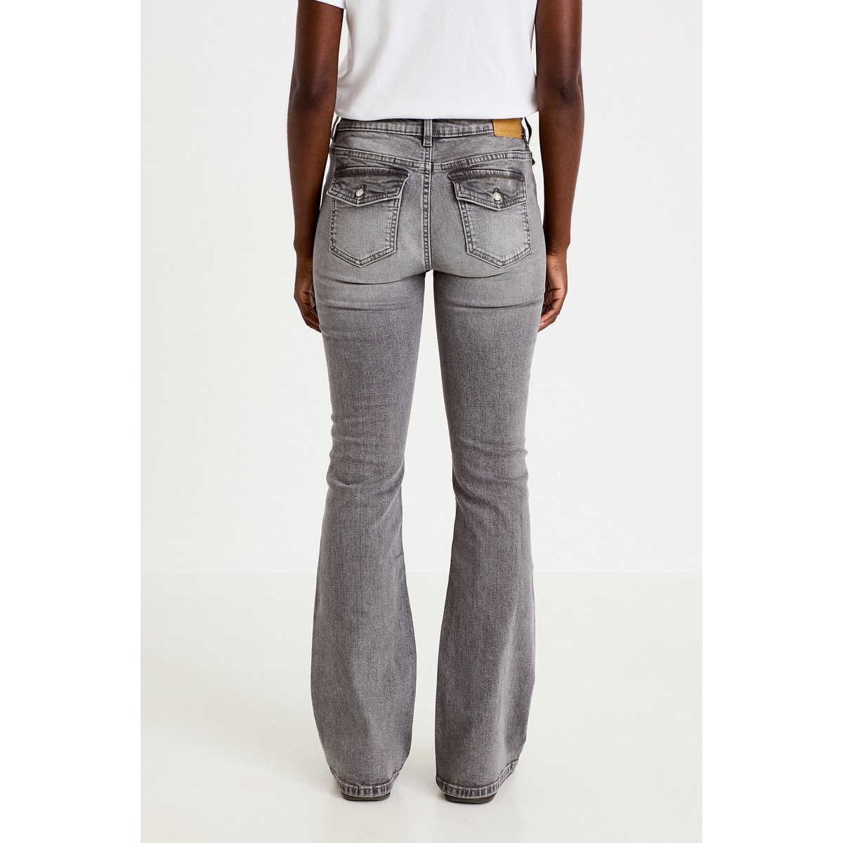 Jean bootcut taille basse denim gris, CACHE CACHE