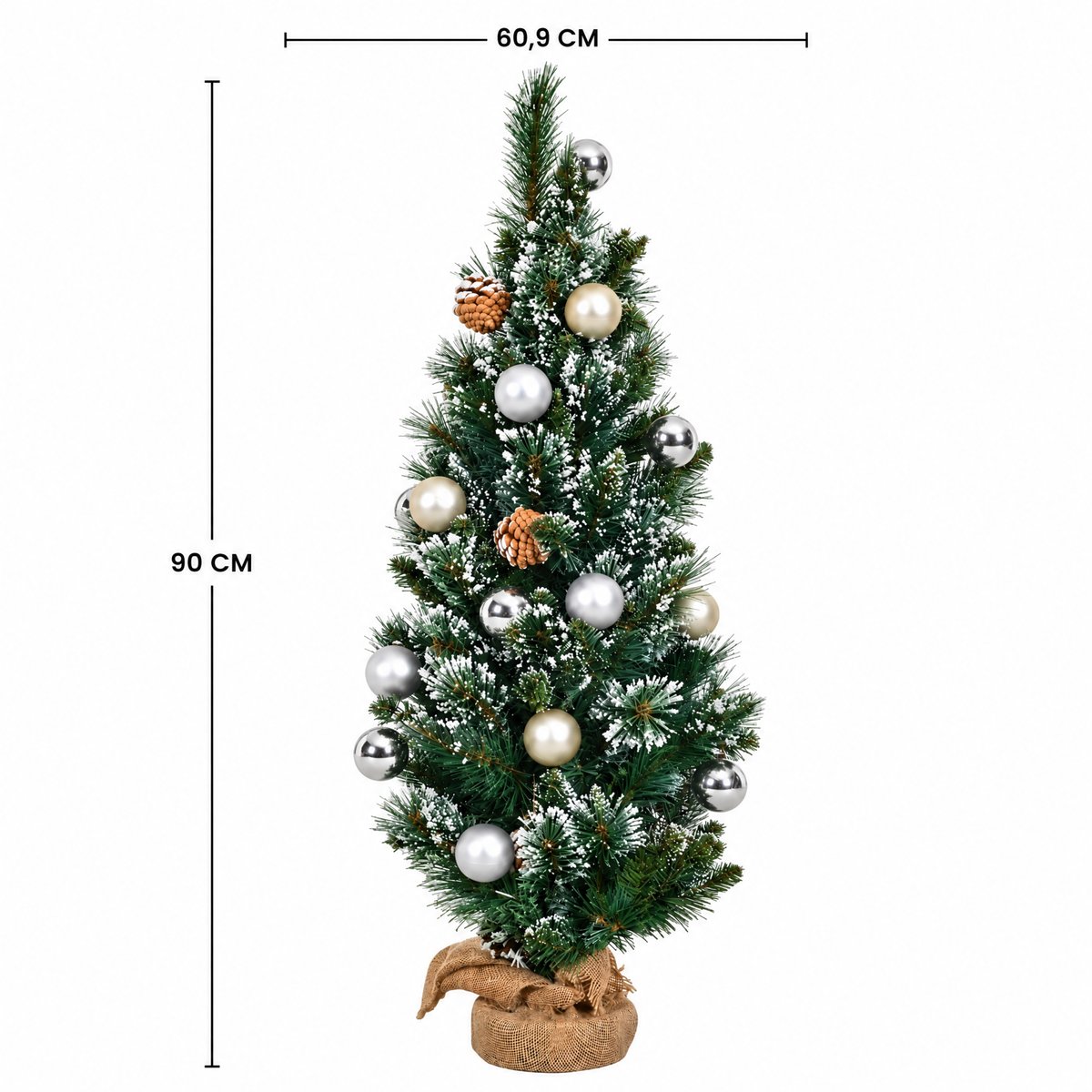 Sapin de noël décoratif artificiel H90 NOËL vert, SIA