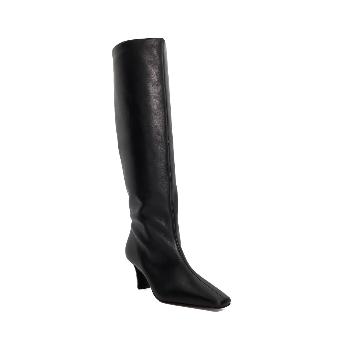 Bottes hauteur genou en cuir - SELINNI black-leather, DUNE LONDON