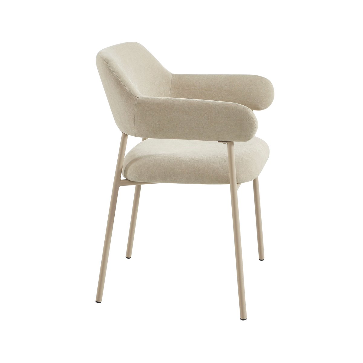 Fauteuils repas tissu glacé (lot de 2) IVAN beige, BAÏTA