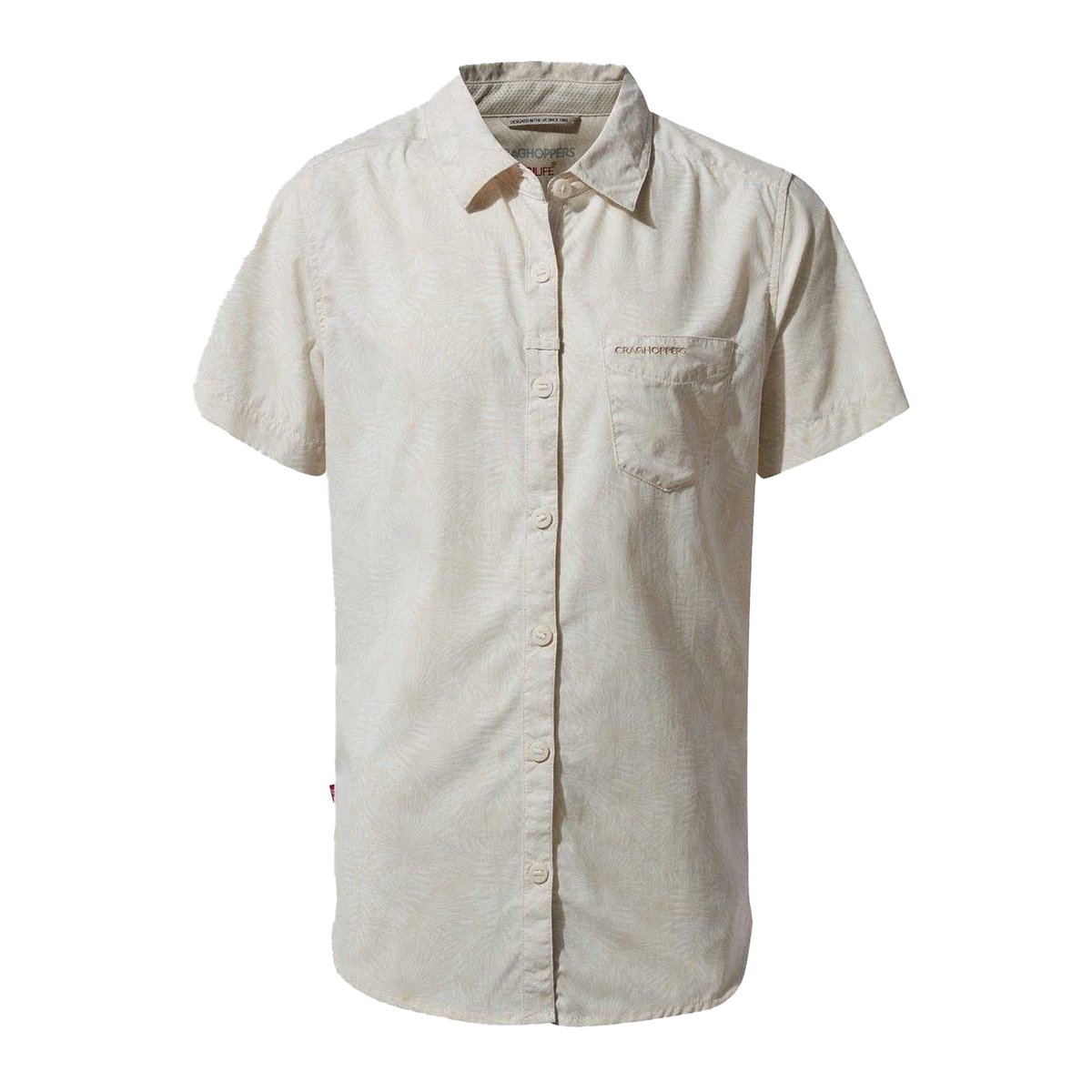 Chemise manches courtes motif/style floral blanc, CRAGHOPPERS