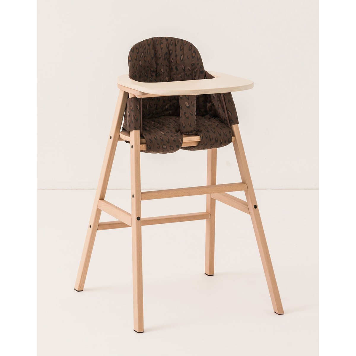 Ensemble chaise évolutive 3 en 1 avec plateau et coussin GROWING GREEN leonie brown, NOBODINOZ