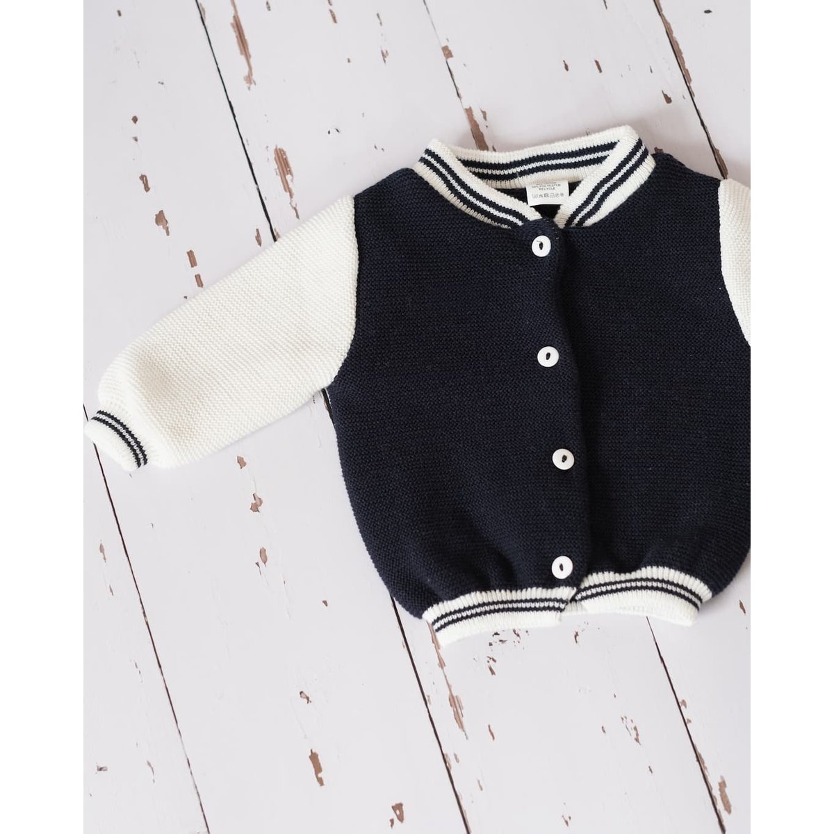 Veste Bomber écru/nocturne, LA MANUFACTURE DE LAYETTE